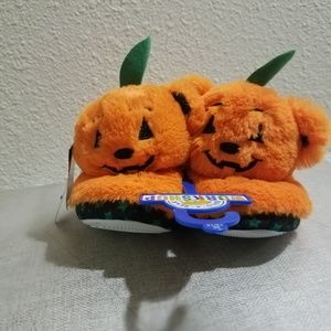 Build A Bear Pumpkin bear slippers